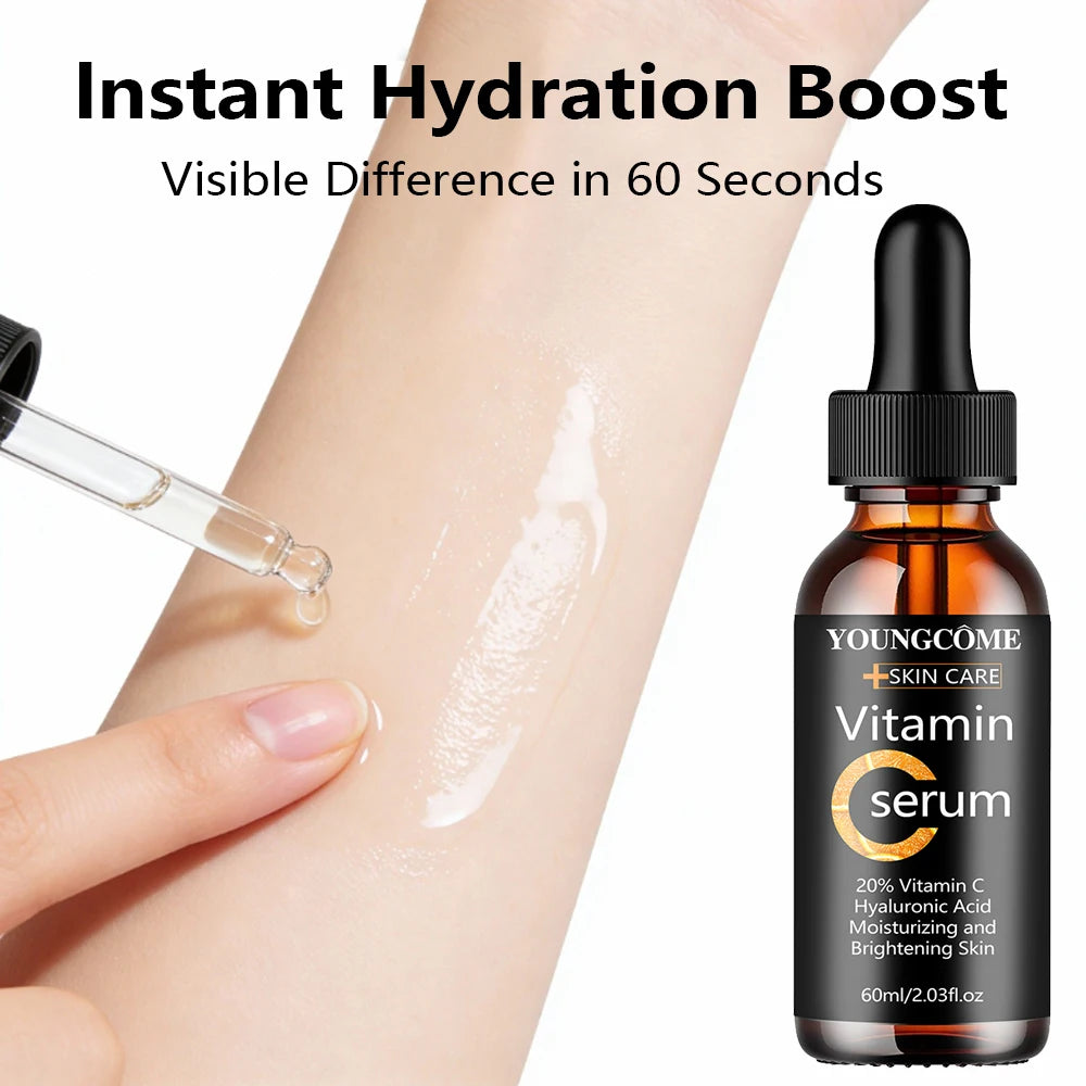 20% Vitamin C Serum Moistunaing Skin Lifting Firm Fade Fine Lines Anti-aging Essence Whitening Brighten Nourish Skin Care Quake