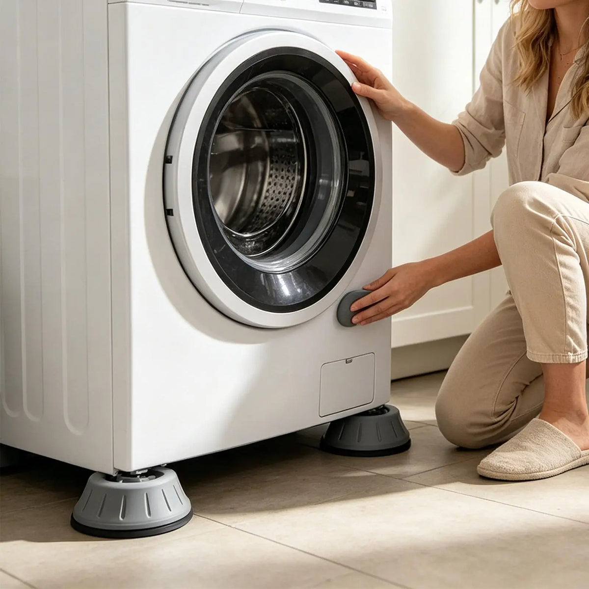 Washing Machine Anti Vibration Pads 4 Pieces Noise Cancelling Feet Mat Washing Machine Shock Absorbing Pads for Dryer Quake