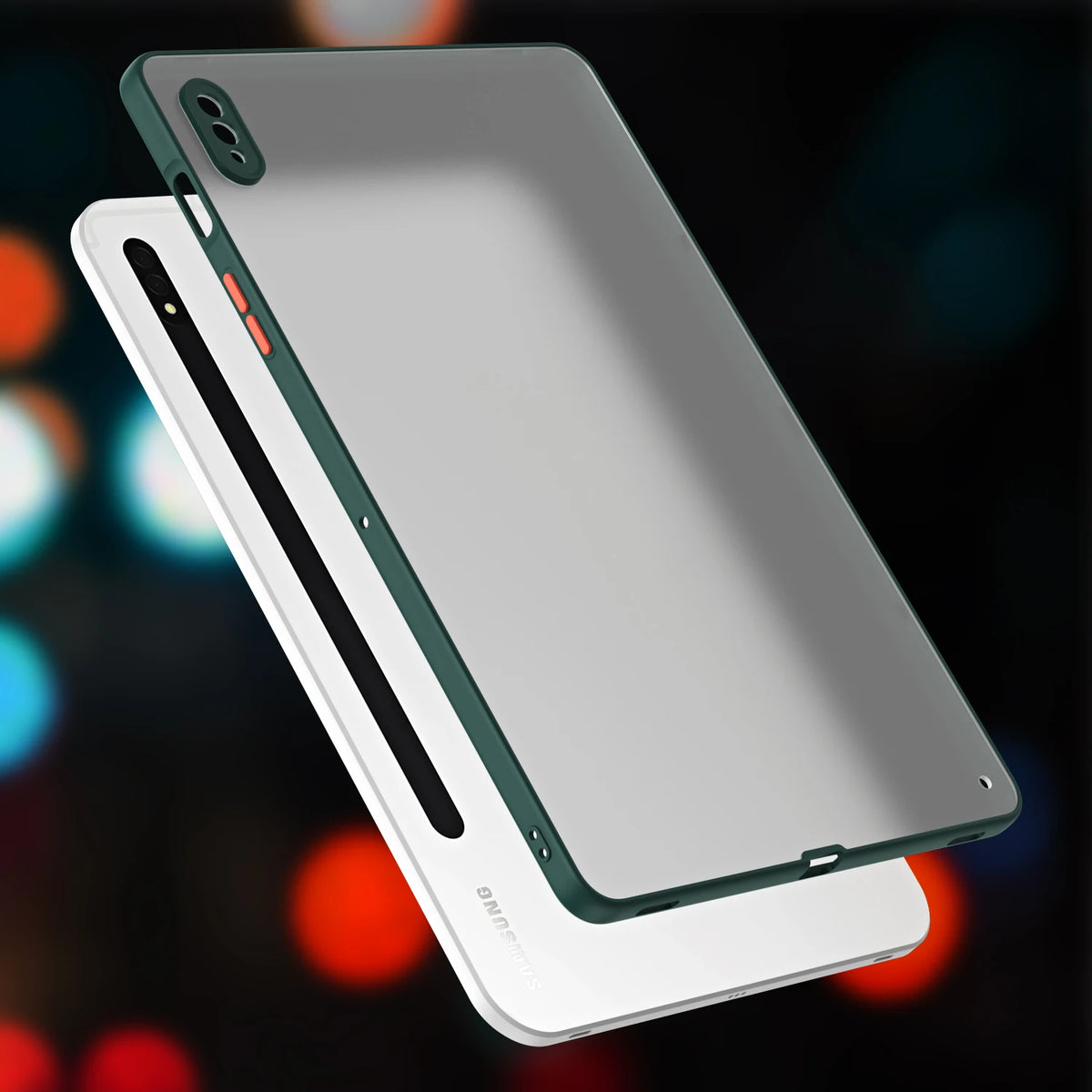 For Samsung Galaxy Tab S7 SM-T870 Shock-Proof Protective Case 11 inches Transparent Tablet Shell For Tab S8 SM-X700 Quake Green Galxxy TAB S8