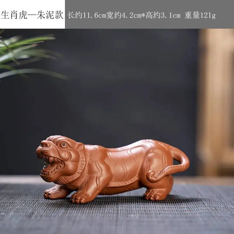 Zisha Twelve Zodiac Ceramic Tea Pet Ornaments | Cute Figurines