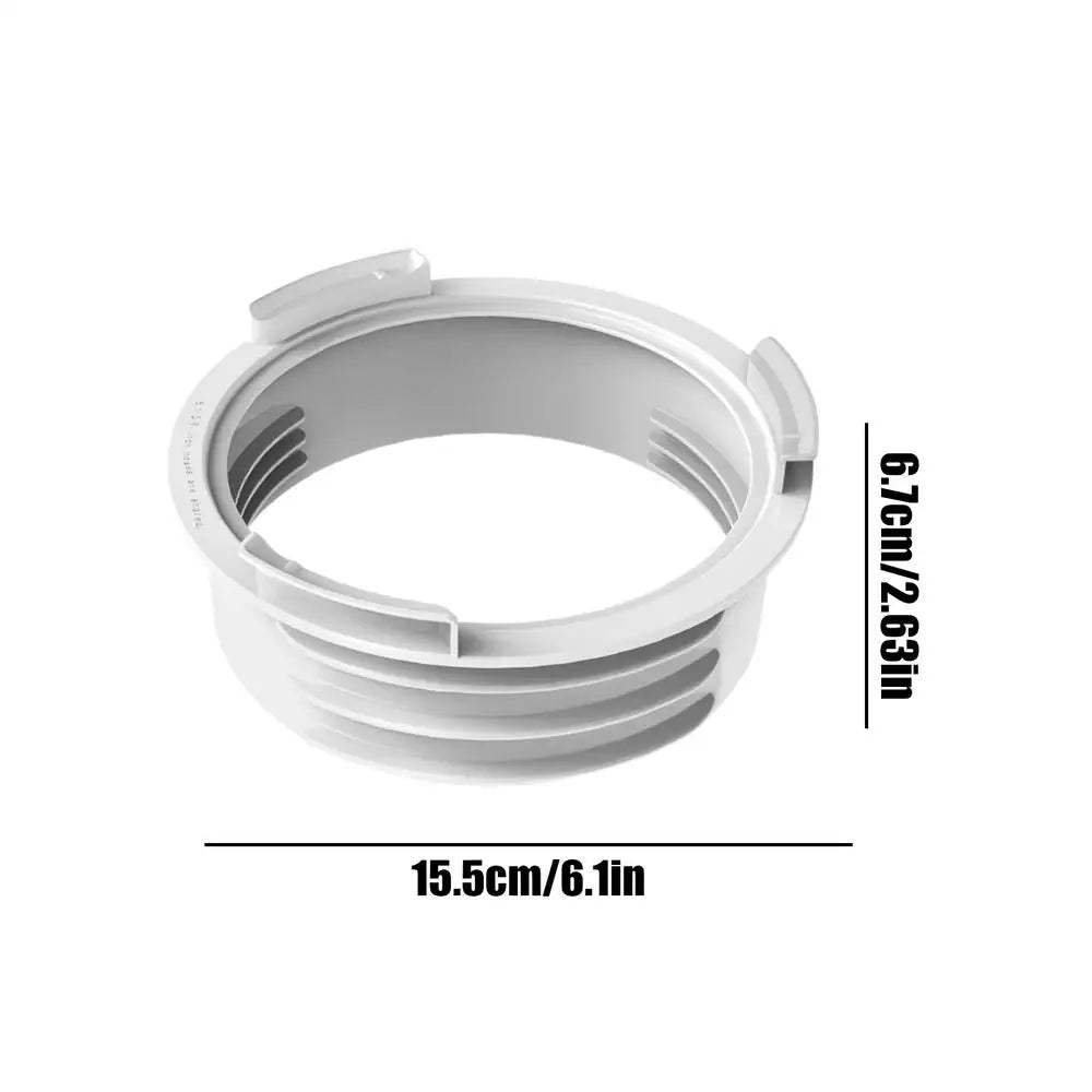 Universal Heat Resistant Portable AC Hose Adapter Air Conditioner Connector for 5.1 5.9 Inch Vent Pipe Window Unit Quake White