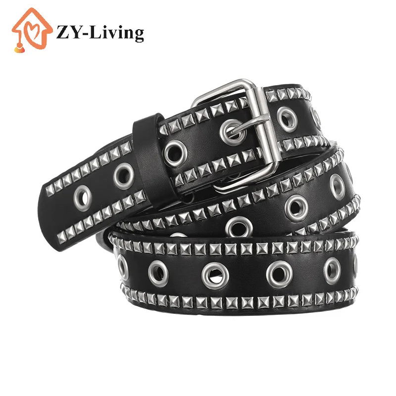 1Pcs Y2K Metal Belt For Men & Women Punk Hardware Jeans Belt Designer Belt Quake
