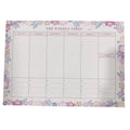 Tearable Weekly Planner Notepad 60 Sheets Paper Note Memo Pad 24.5X17.5cm For Daily Schedules Task Note Organization K1KF Quake pink lace CN