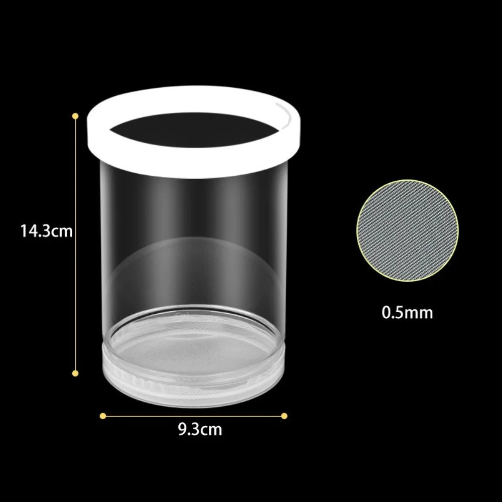 Plastic Mesh Floating Hatching Box Transparent Shrimp Guppy Floating Fish Breeding Isolation Box Detachable Aquarium Breeder Quake White3-1pc