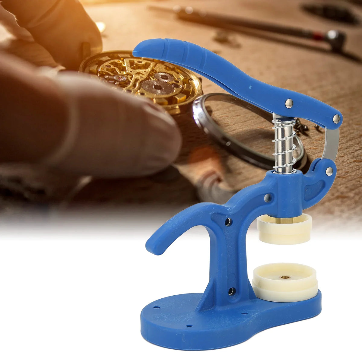 Watch Back Press Set Nylon Prevent Slip 12pcs Fitting Dies Watch Case Closer for Watch Repair Quake