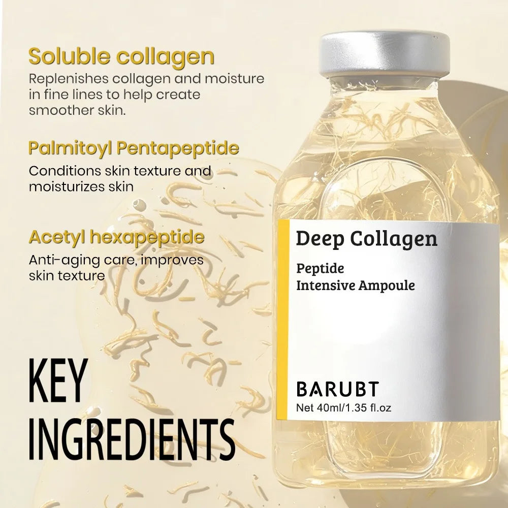 Peptide Intensive Lifting Ampoule,Deep Collagen Face Firming Moisturizing Serum,Glass Skin Tightening Hydration,Korean Skincare Quake