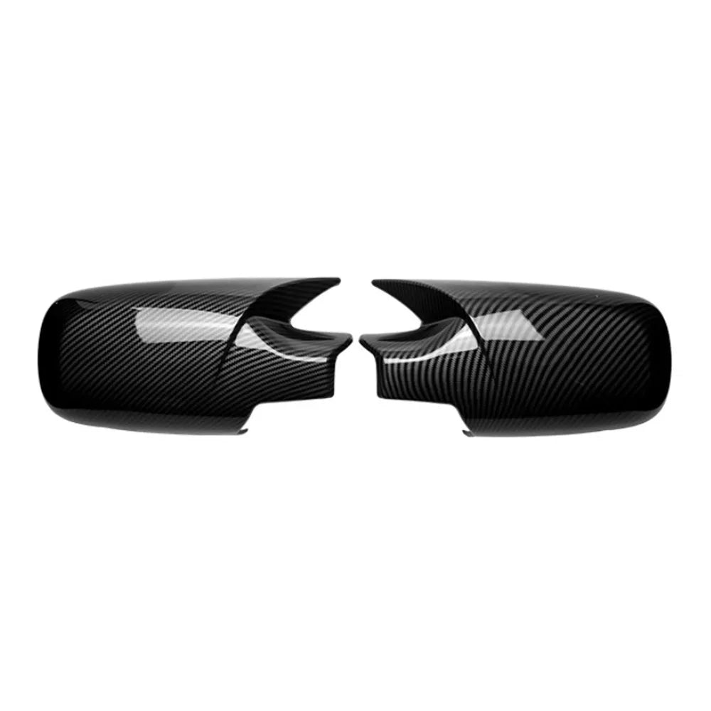 For Renault Clio III 2005-2009 Car Sticker Rearview Side Mirror Cover Wing Cap Exterior Case Trim Accessories Vehicle Decoration Quake Carbon