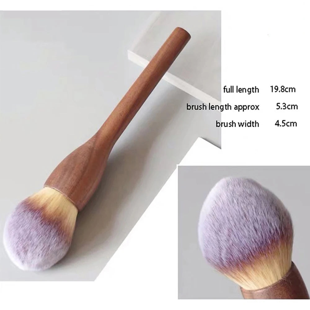 New Makeup Brush Handle Makeup Brush Super Soft Make Up Tool Blush Brush Retro High Quality Walnut Loose Brush Blush Brush Quake
