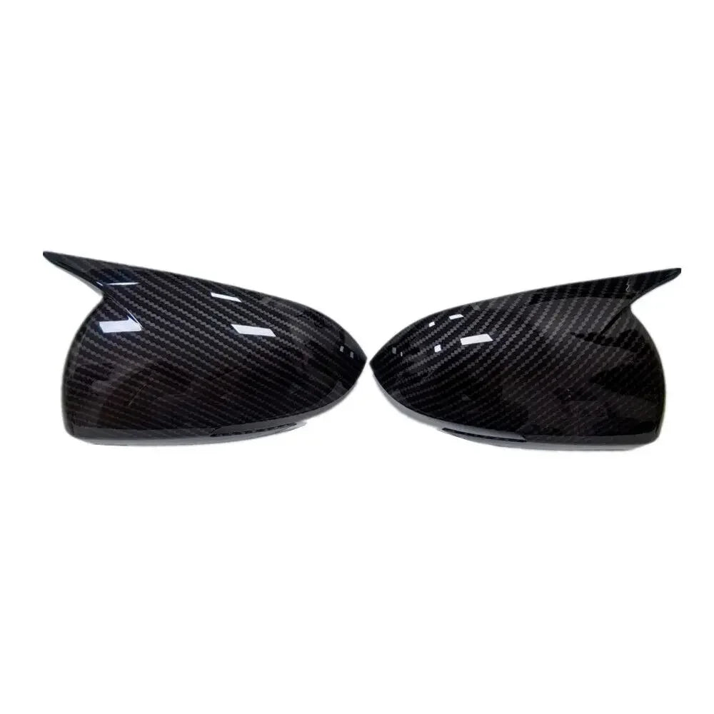 For Kia Seltos 2019-2023 Car Sticker Rearview Side Mirror Cover Wing Cap Exterior Door Rear View Case Trim Carbon Fiber Look Quake