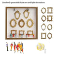 DIY Mini Museum Silhouette Box Miniature Museum Shaped Box Decorative Piece Gold Frames for Anniversary Wedding Gift Quake Khaki