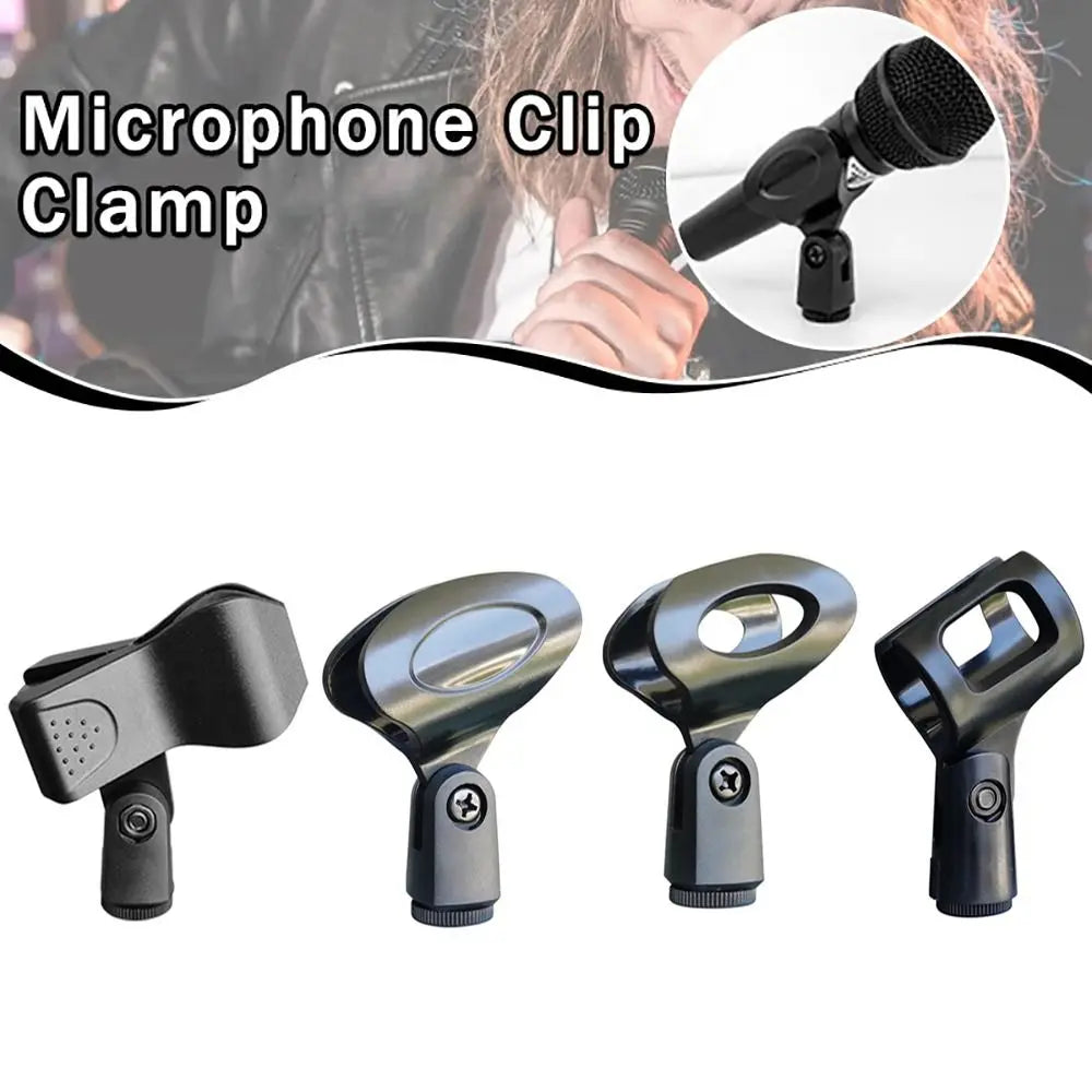 New Universal Microphone Clip Handheld Rotatable Mic Stand Clip Durable Mic Holder Clamp Wireless/ Wired Mic Quake