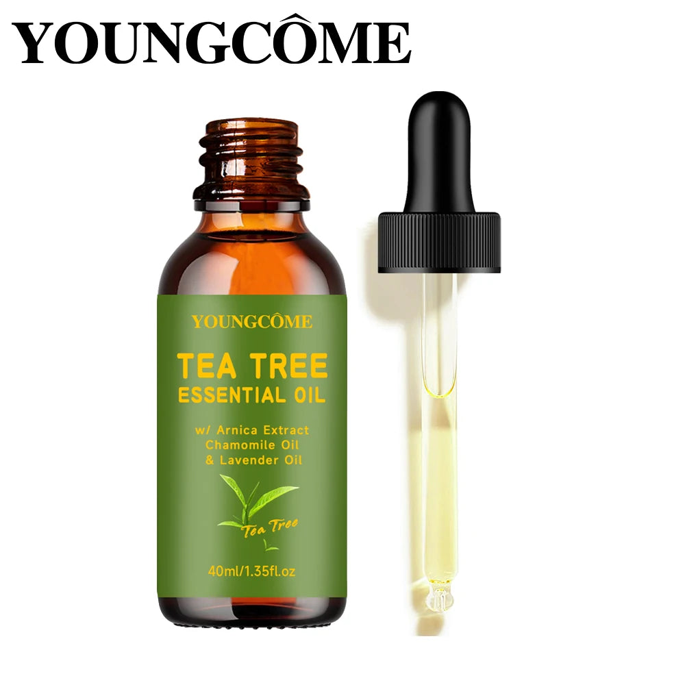 Tea Tree Essential Oil for Skin Care Hair Dry Scalp Nails Aromatherapy And Diffuser Quake