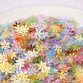 50g/500g PVC Snowflake Sequins 9mm Laser Color Glitter Loose Paillette for DIY Nail Art Decor Hair Accessories Beauty Makeup Quake mixed 50g