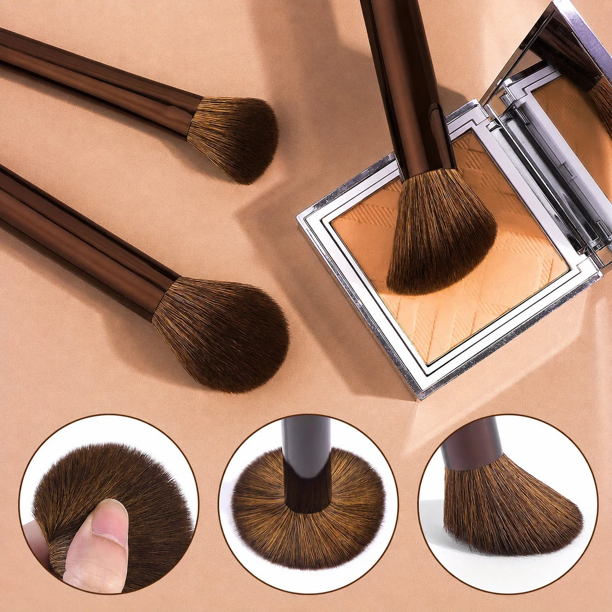 Makeup Brush Set - 18pcs High-Value Multi-Functional - Including 15 Makeup Brushes + 2 Powder Puffs + Makeup Bag - Travel-Friend Quake