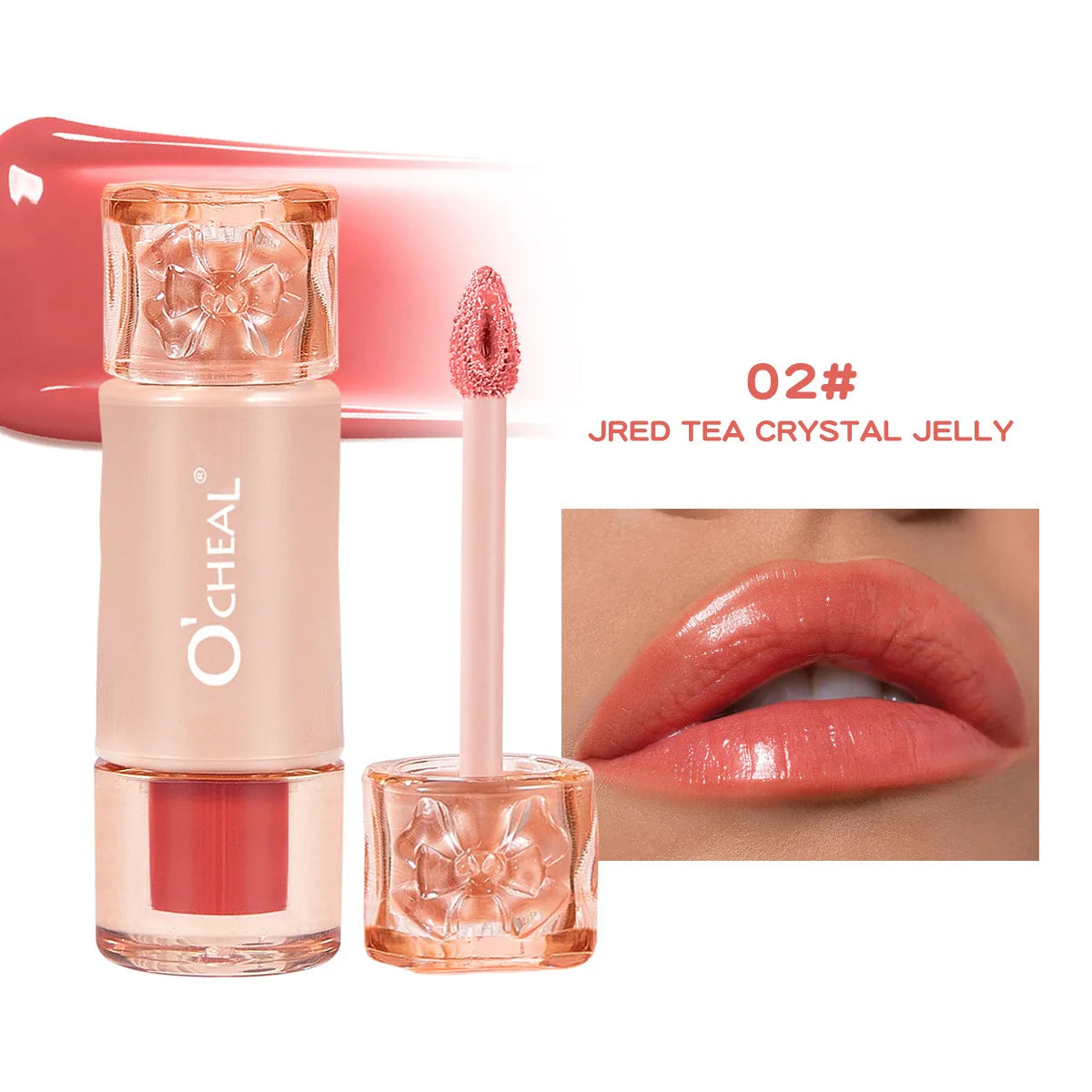 OCHEAL Cross Border Velvet Mirror Matte Lip Gloss Lipstick Moisturizes and Nourishes not easy to stick to cup white lip gloss Quake 02