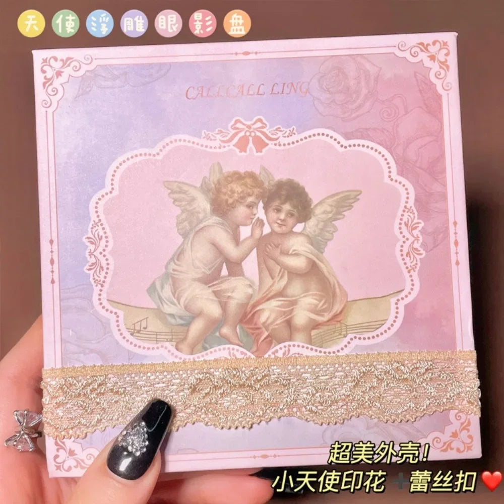CALLCALL LING Angel Eyeshadow Blush High Gloss All-in-one Plate Embossed Beauty Makeup Palette Quake