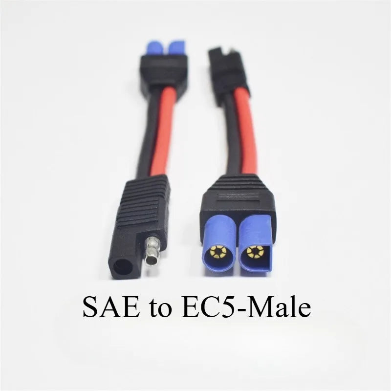 SAE Quick Connect To EC5 Male Female Power Adapter Cable 12AWG Copper Wire For Car Jump Starter Solar RV Motorcycle Battery DIY Quake