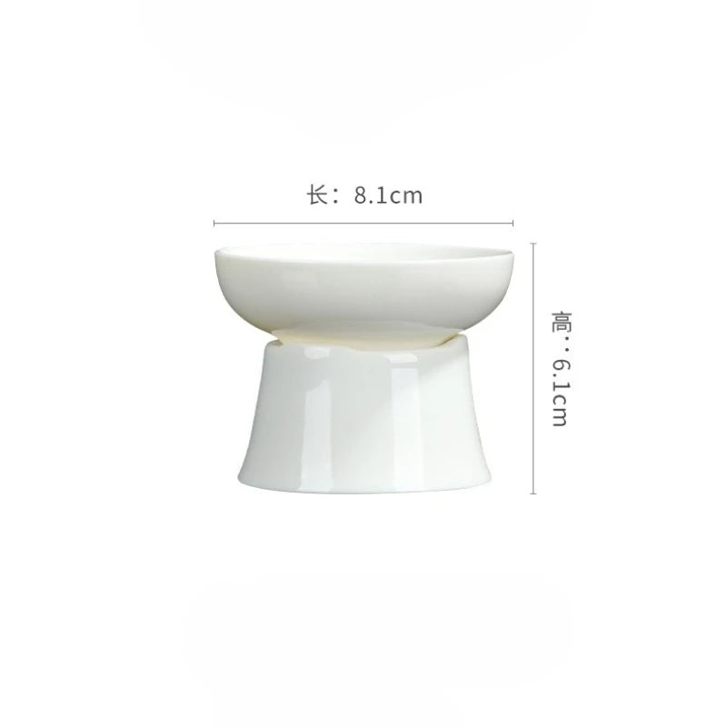 Mutton fat jade white porcelain tea drain ceramic filter kung fu tea set accessories for home tea filter Quake