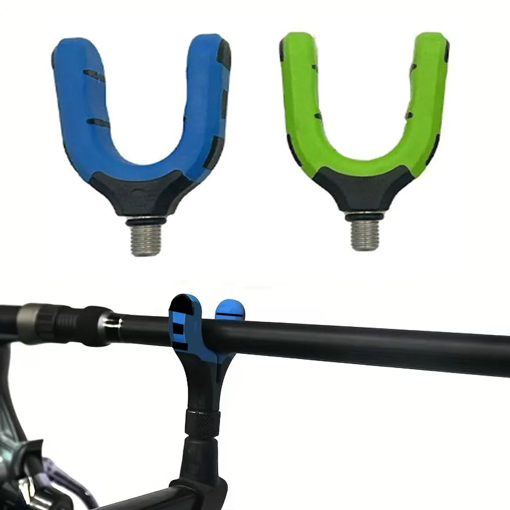 1Pc Rigtrip Heavy-Duty Carp Fishing Rod Rest Head Gripper Holder with Screw Thread, Non-Slip Grip Base - Compatible with Rod Pod Quake