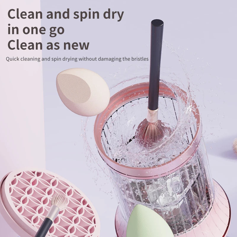 Rechargeable Makeup Brush Cleaner Machine Multifunctional Cleaning Drying Tool Quake