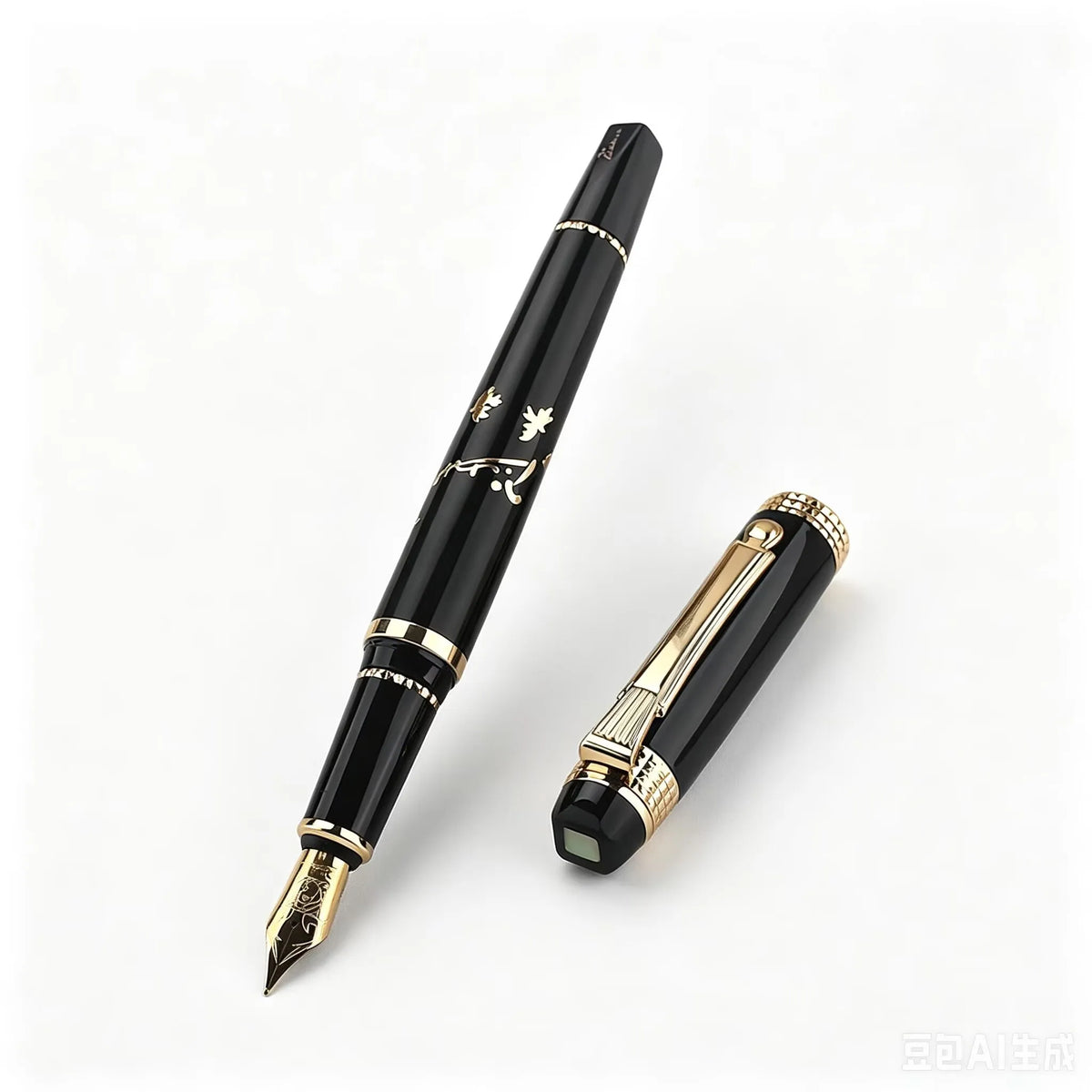 Picasso Luxury Metal Gold Engraved Pattern Business Signature Ink Pen Office Writing Gift Fountain Pens Multiple Colors Quake 0.7MM 1