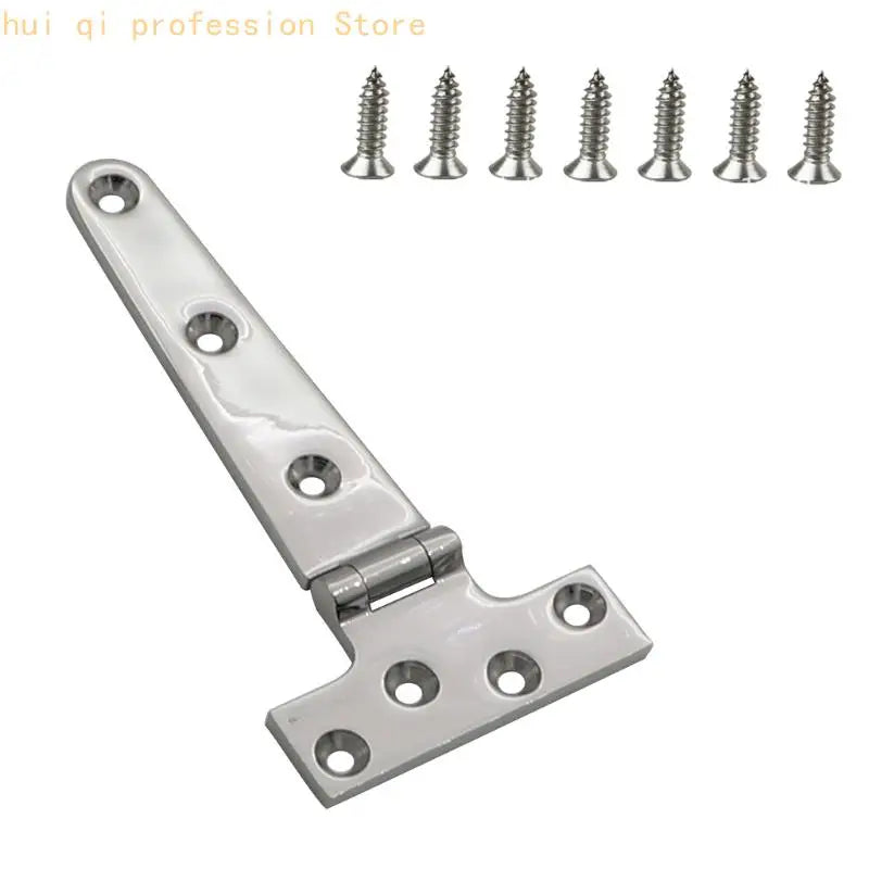 Marine Lid T Hinge 75 x 152 mm with Countersunk Screw Holes for Use H8WE Quake