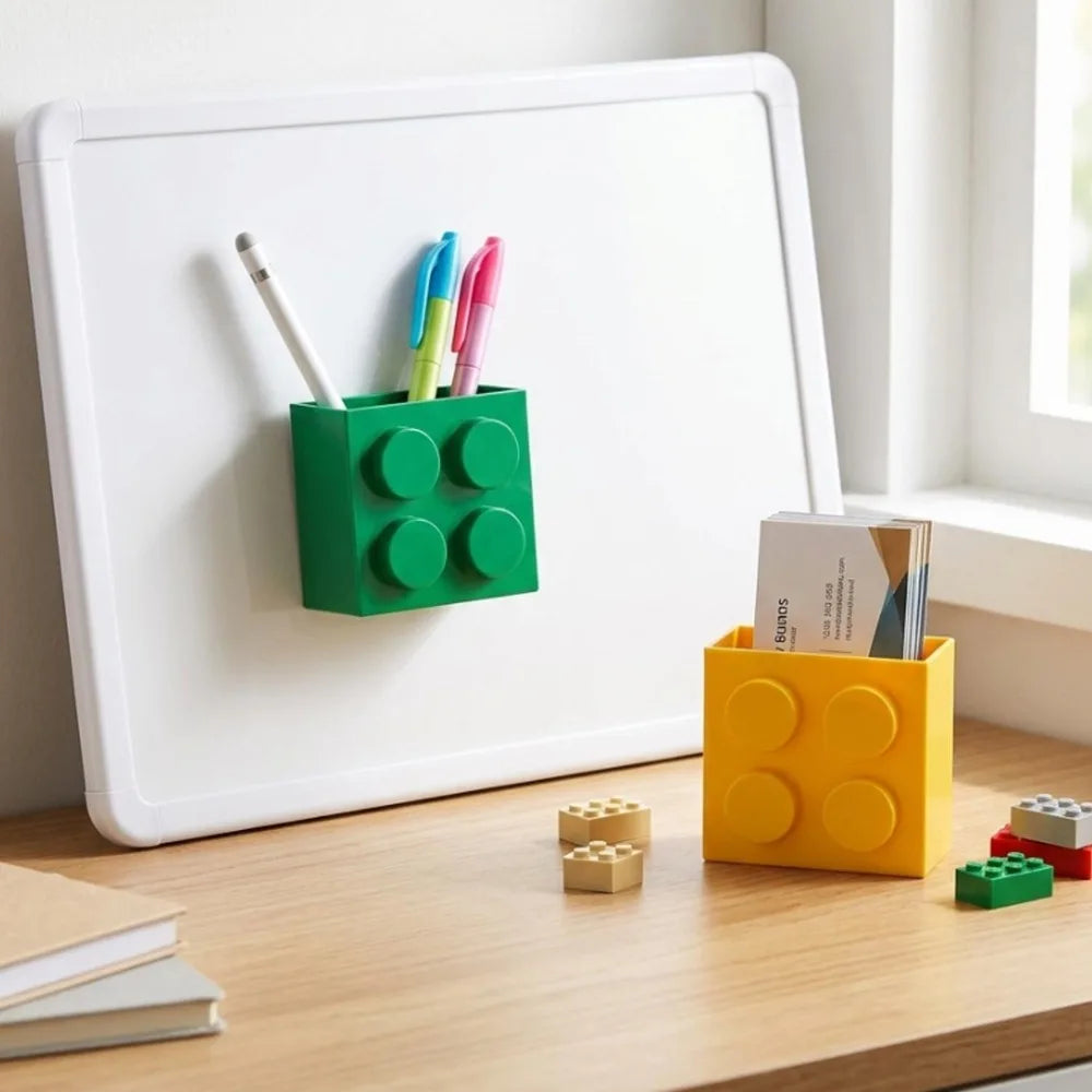 Building Blocks Magnetic Storage Holders Refrigerator Organizer Building Block Wall Mounted Racks Home Kitchen Creative Decor Quake