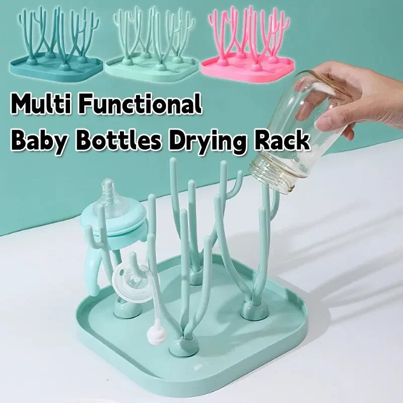 Water Tray Functional Multi Removable Baby Bottle Dry Rack Pacifiers Teat Cup Cleaning Drainer Drying Drip Quake