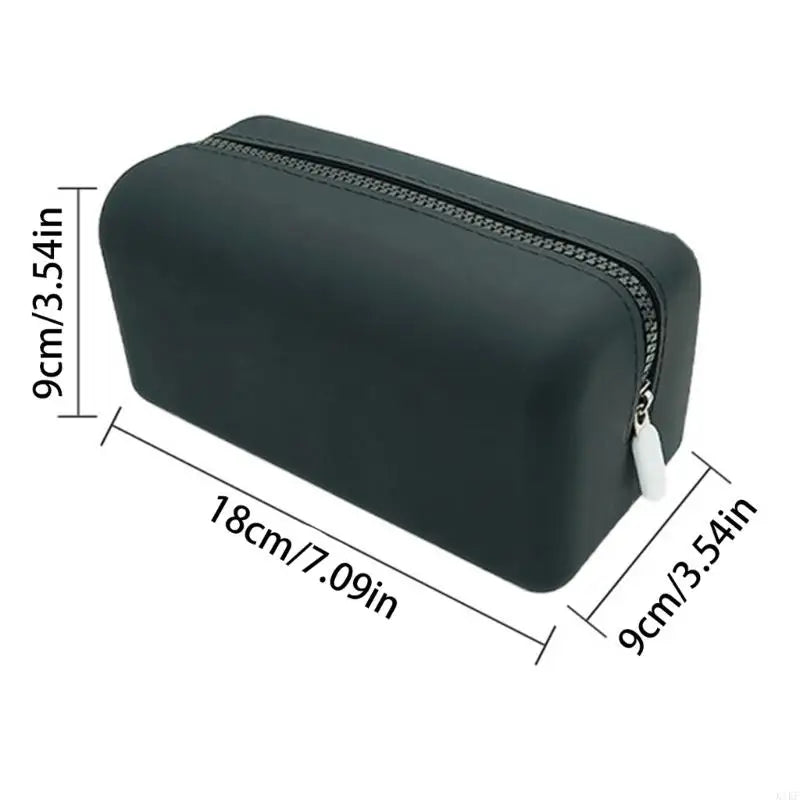 Multipurpose Zippers Pouches with Foldable Integrated Silicone Body for Makeup, Charging Cables, and Stationeries K1KF Quake