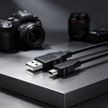USB-A to 5-Pin Mini-USB Camera Cable with Molded Strain Relief and Black PVC Covering for IFC-400PCU Photo and Video K1KF Quake CN