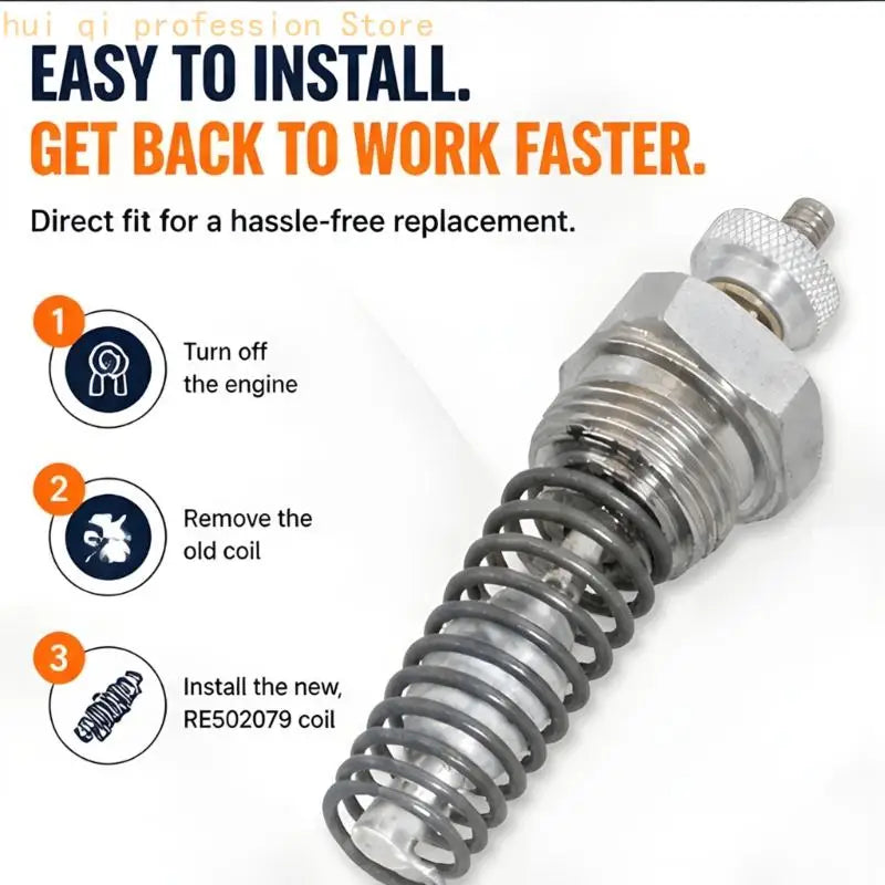 Screw-In Engine Starting Aid Replacement, RE502079 RE29658 Preheater Glow Plug for Tractor Equipment Engine Maintenance Service Quake