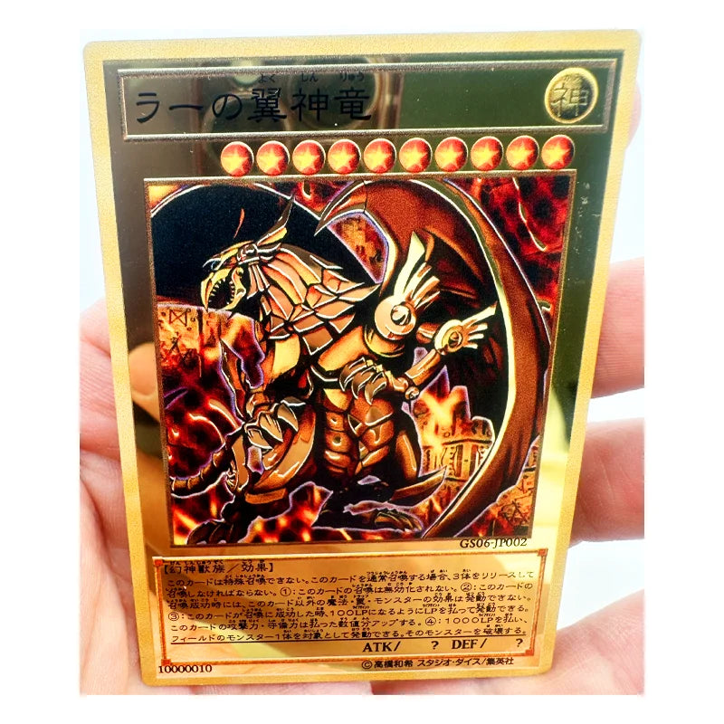 Yu-Gi-Oh TCG 25th Anniversary God Cards Blue-Eyes Japanese Version English Version Obelisk Slifer Anime Collection Homemade DIY Quake Yu14