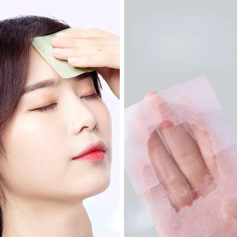 100pcs/set Facial Oil Blotting Paper Matte Face Wipes Oil Control Oil-absorbing Face Cleaning Beauty Makeup Tools Accessories Quake