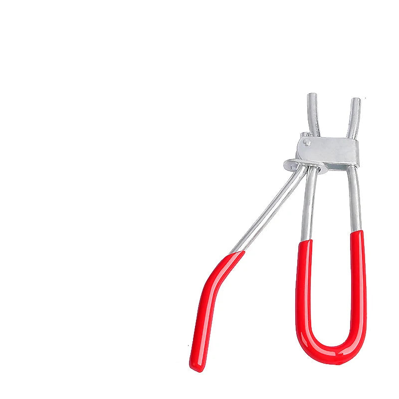For Motorcycles Non Slip Handle Hose Clamp Pliers Black Handle Professional Brake Fuel Hose Tool Automotive Repair Quake red handle