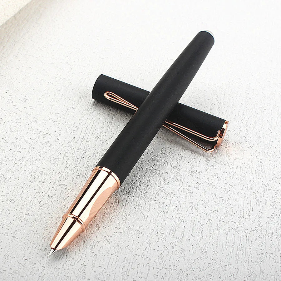 Luxury Metal Fountain Pen Rose Gold Clip EF Nib Ink Pen Luxury Writing Pens for Stationery Business Office School Supplies Quake 5052-5 0.38MM
