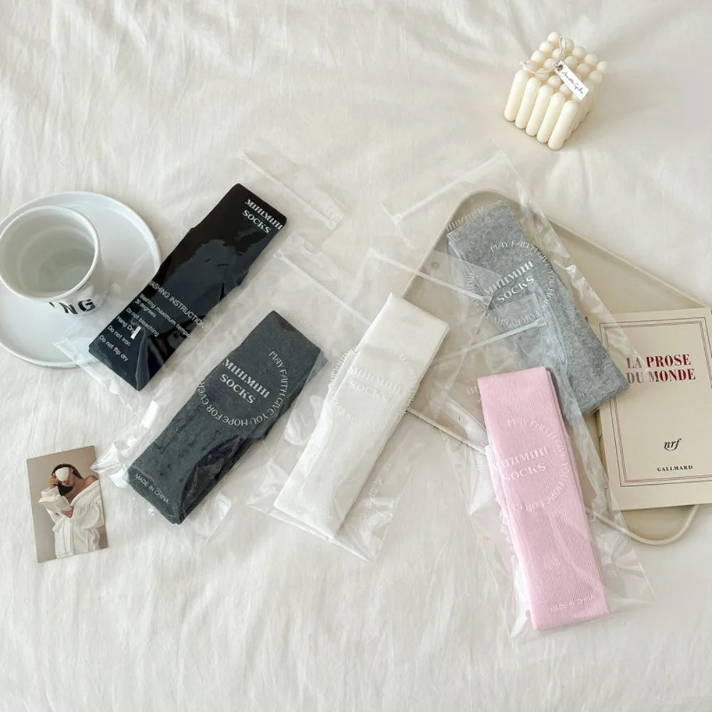 New Over Knee-High Women Stockings Thin Solid Color Long Knee Sock Breathable Cotton Long Knee High Socks Ladies Quake