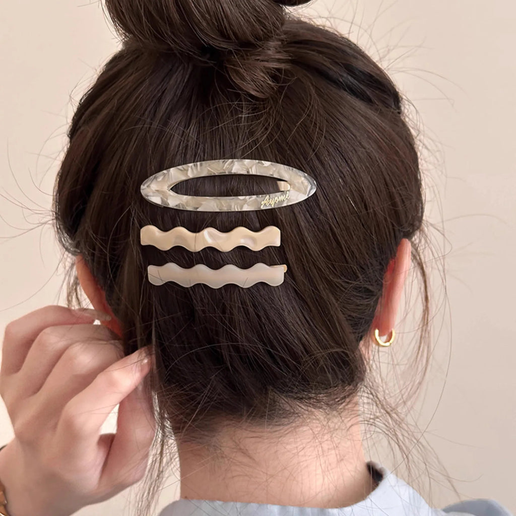 3pcs/set Acetate Hair Side Clips for Women Girls New High-end Forehead Bangs Straight Clip Bangs Clip BB Clips Hair Accessories Quake