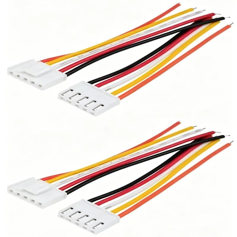 2‑6P PH2.0mm Air Docking Terminal Wire 2PCS 20/40CM Male Plug Female Jack Pre‑Made Cable for DIY Electrical Connection 24/26AWG Quake 5P 26AWG 0.4M