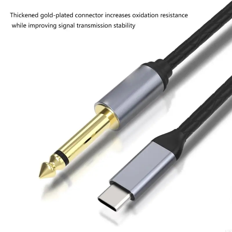 Type C Male To 6.35Mm Male Cable For Mobile Phone Tablet Amplifiers Mixer Sound Card Recording Accessories K1KF Quake