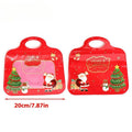 30/2PCS Cartoon Christmas Self Sealing Bag Cute Santa Claus Snowman Pattern Handbags Candy Cookie Packaging Pouch Party Supplies Quake Red 2PCS 21x20cm