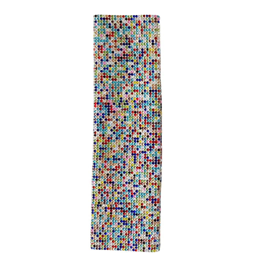 Rhinestones Microphone Cover,Microphone Sleeve Bling Compatible with Universal Wireless Microphone for Disco,Stage,Party,TV Show Quake colorful