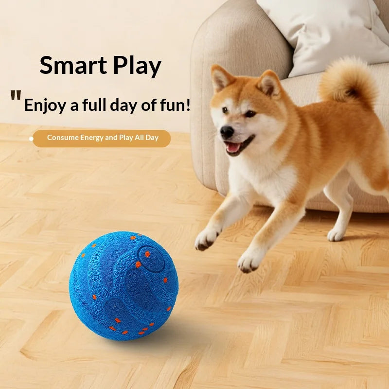 Smart Interactive Dog Toy-Indestructible E-TPU Toy Ball for Aggressive Chewers- Automatic Moving-Rechargeable Ball Quake
