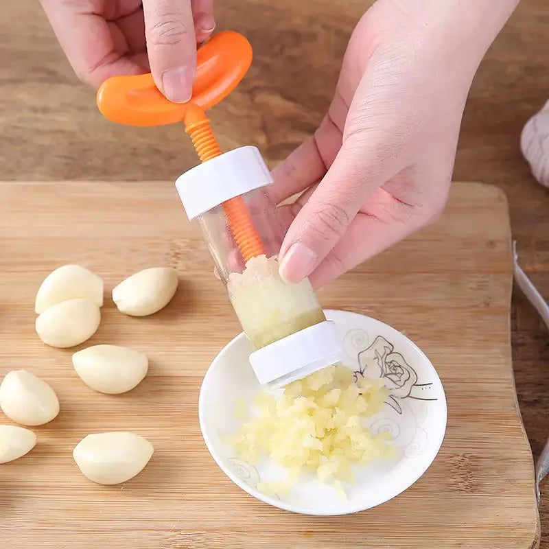 Household Manual Garlic Puree Grinder Kitchen Rotating Garlic Press Manual Garlic Squeezer Quake