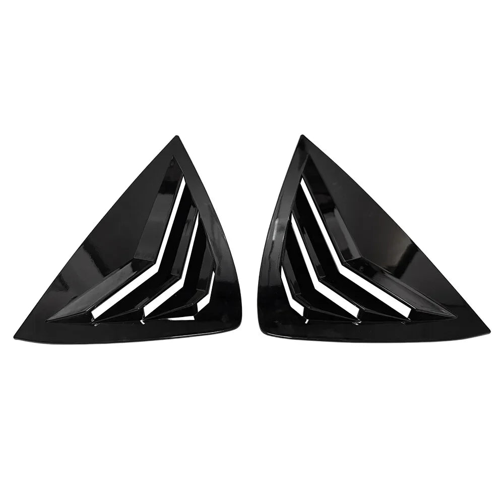 For Opel Corsa 2019-2023 Car Rear Louver Window Side Shutter Cover Trim Sticker Vent Scoop ABS Carbon Fiber Black Accessories Quake