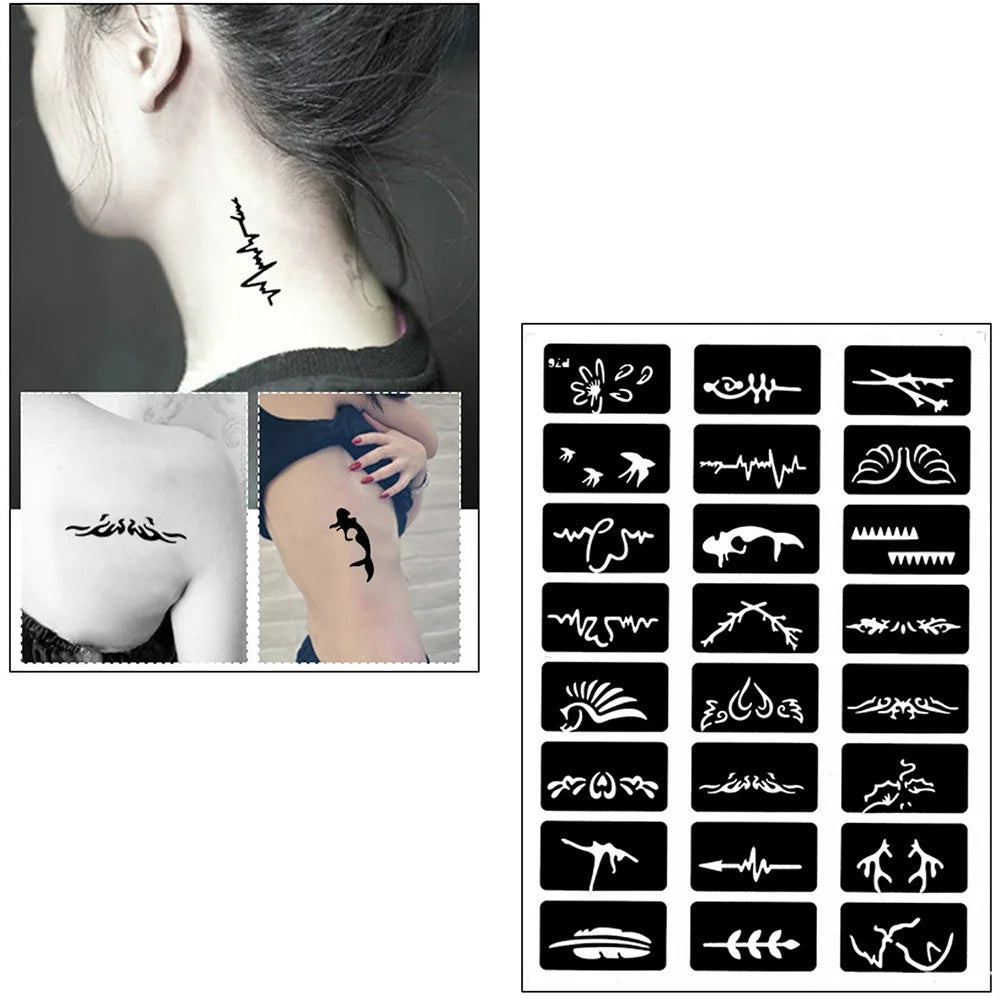 Temporary Glitter Tattoo with Stencils 30 Glitter Colors Adults Kids Body Arts Glitter Make Up Kit Gifts for Girls Boys Birthday Quake