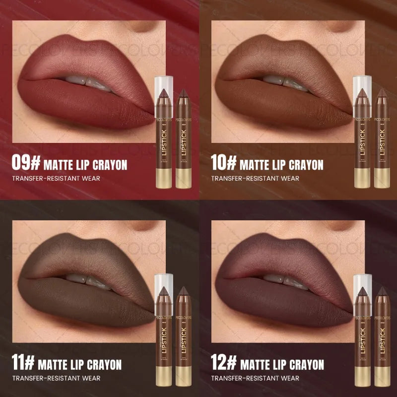 1PC Lip Liner in A Brown Tube, Outlines The Contours of Lips, Creates Plump and Charming Lips, Brown Lipstick, Non-stick Cup Quake