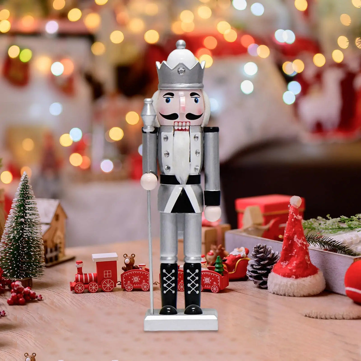 Nutcracker Figurine Christmas Decorations Christmas Nutcracker King for Desk Quake