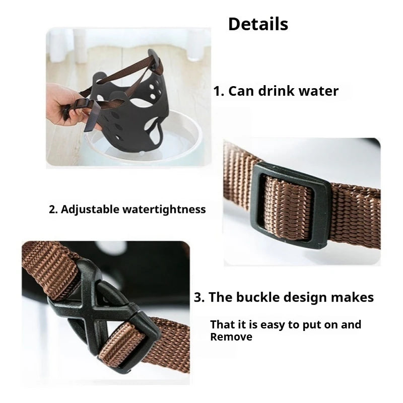 Short Snout Dog Muzzle,Soft Silicone Flat Faced Muzzle for French Bulldog Shih Tzu & Pug for Biting Chewing Licking and Grooming Quake