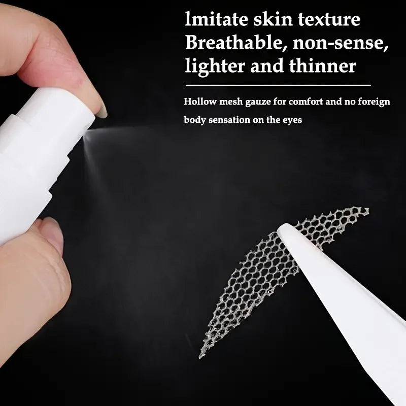 300Pcs Water-activated Eyelid Tape Sticker Double Fold Self Adhesive Eyelid Tape Stickers Makeup Clear Beige Invisible Tool Quake