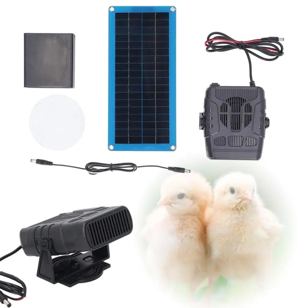 30W Solar Panel Car Heater Winter Defroster Heating Fan Pet House Warmer Warm Natural Wind Speed Electric Heater Quake